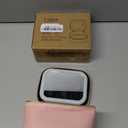 Mini Makeup Bag with Led Mirror, Small Travel Make up Bag 3 Light Modes Adjustable Brightness, for Women Organizer Cosmetic Bag, Portable Travel Train Toiletry Bag, for Pool Parties Work Touch-Ups (Pink)