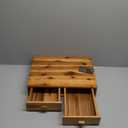 Tinamo Acacia Wood Coffee Pod Storage Box, Coffee Pods and Tea Organizer Holder, K Pod Drawer Coffee Maker Machine Stand, for K-Cup Drawer Organizer Under Brewer (Acacia, 2 drawer)