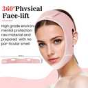 ROWMATE V Line Lifting Mask Chin strap for sleeping, V Line Lifting Mask for Women,Jaw ExerciserMedium,LightPink