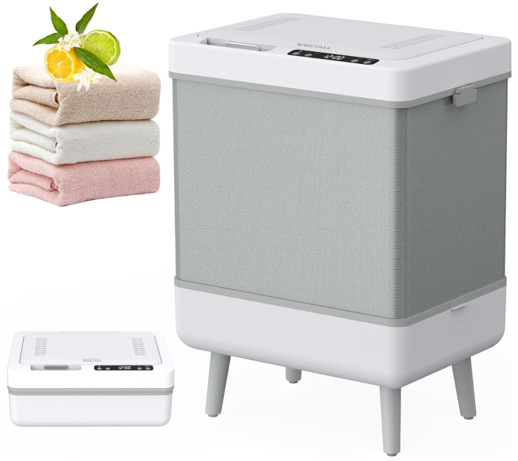 WEETALL Hot Towel Warmer for Bathroom: 35L Large Quick Heat Hot Warming Tub Blanket Heater Towel Warmers with Timer Portable Housewarming Luxury Spa Gift at Home