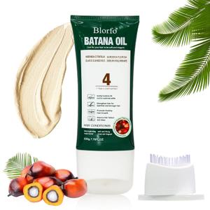 Batana Oil for Hair Growth – 100% Pure Organic & Raw Batana – Promotes Thicker, Stronger Hair, Helps Prevent Hair Loss – Natural for Men & Women – 7.76 Fl Oz Exp Date: 2028/05/09