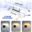 Bonlux 9W Bathroom LED Vanity Light 22 inch, 3 Color Adjustable 3000K/ 4000K/ 6000K, Dimmable Wall Mounted Plug in Light Fixture with Remote Control Memory Function for Cabinet Mirror Lighting