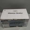 Ourokhome Rotary Cheese Grater Hand Crank, Kitchen Shredder Speed Mandolin Slicer Nut Grinder with Handle and Drum Blades for Cheese, Vegetable, Walnut, Chocolate, Potato, Carrot, 3 Blades, Dark Blue