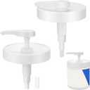 Pump Lid for CeraVe Moisturizing Cream 19oz (2Pcs) Universal Pump for 3.3inch Diameter Mouth, Cream Pump Dispenser Fits for CeraVe 16oz Jars When Cut Tube Short