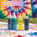 24 Colors Tie Dye Kit, Tie Dye Set for Kids, Pre-Filled Bottles, Non Toxic Permanent Fabric Dye Art Set, Easy DIY Fabric Art - Create Fun (24 Colors)
