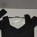 Women's Workout Crop Tops Halter Long Sleeve Backless Padded Sports Bra Gym Yoga Top T Shirts (Medium, Black)