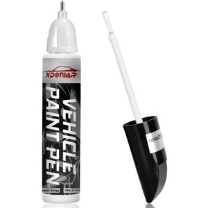 White Car Paint Touch Up Pen, Color Accurate Touch Up Paint for Cars, Professional Automotive Scratch Repair, Lasting Auto Scratch Remover, Fast Dry, Easy to Use, Safe and Washable, Versatile Use