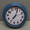 JENLYSTIME 12 Inch Retro Wall Clock Silent Non Ticking Battery Operated Movement Easy to Read Wall Clocks Decorate for Bedroom Living Room Kitchen Office(Blue)