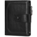 GAEKEAO Genuine Leather Wallets for Men with Zipper, RFID Blocking Mens Wallet with Coin Pouch, Bifold Wallet with 2 ID Windows in Gift Box, Billeteras de Hombres