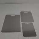 304 Stainless Steel Cutting Board, 3PCS Double Sided Meal Prep Kitchen Chopping Board Set, Food Grade Cutting Board for Meat, Fruits, Vegetables, Home, Outdoor, Picnic (A 1mm)