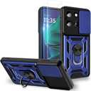 2 x for Moto G Stylus 2025 Case/Moto G Stylus 2026 Case, with 2PC Screen Protector,Sliding Camera Cover and Multi Angle Stand for Motorola Moto G Stylus 5G 2025/2026 Phone Case,Blue