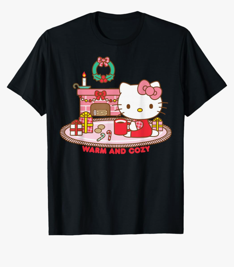 Hello Kitty Warm and Cozy Christmas T-Shirt, S