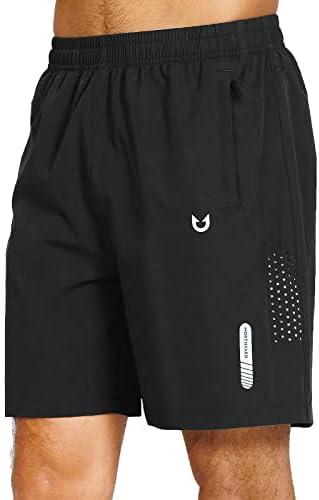 NORTHYARD Men's Athletic Running Shorts Quick Dry Workout Shorts 7"/ 5"/ 9" Lightweight Sports Gym Basketball Tennis Hiking, 2XL, Black