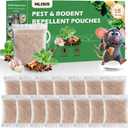 15 Pack Mouse Repellent Pouches, Peppermint Oil Repellent for Mice, Natural Rodent Repellent Pouches Effectively Repels Rodents, Mosquito, Spiders, and Other Pests, Indoor & Outdoor Use