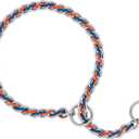 Laced Chain Slip Collar (20-inch x 3.5 mm, Blue/Orange)