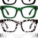 CCVOO Stylish Reading Glasses for Women, Stylish Eyeglasses, Blue Light Readers, Cheaters