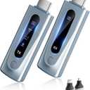 2025 Upgraded Wireless HDMI Transmitter and Receiver 328FT/100M, LED Display, 4K Decode 1080P@60Hz Ultra HD Video Output, Plug&Play 5G+2.4G for Video and Audio to Monitor from PC/Projector/TV Box Blue