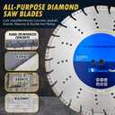 16" All Purpose Diamond Saw Blade for Concrete Asphalt 20mm Arbor