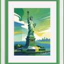 12x16 Green Picture Frame with Dual Mat, 12x16 Frame Matted to 8.5x11/11x14