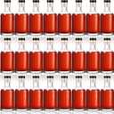 Dandat 24 Pack 6 oz Clear Glass Liquor Bottles With Cork lids Bulk Homebrewing Empty Bottles for Whiskey, Wine, Drinks Oil Vinegar, Vodka, Limoncello, Beverages, Liqueurs, and Alcohol (Black)