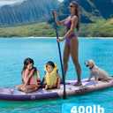 11'*33"/34" Inflatable Stand Up Paddle Board for Beginners,400/420lbs Capacity, Anti-Slip EVA Deck, Includes Adjustable Paddle, Pump, Backpack & SUP Accessories for Surfing, Fishing, Yoga & More