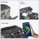 cllson Carry On Luggage with Top Opening, Expandable with Front Pocket and USB Charging Port, Lightweight with Rolling Suitcases with Spinner Wheels, TSA Lock & YKK Zippers