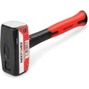 MAXPOWER 4lb Club Hammer, Mini Sledge Hammer with 9-inch Fiberglass Handle, Drop Forged Steel Head
