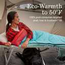 Coleman Flatlands 50F Sleeping Bag, Made from 100% Recycled Material, Big & Tall Options, Cool-Weather Sleeping Bag for Camping, Sleepovers, Guests & More, 50F Regular Size
