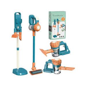 3in1 Cordless Kids Vacuum That Really Works,Toddler Pretend Play Cleaning Set with Real Suction,Housekeeping Helper for Boys and Girls Ages 3+