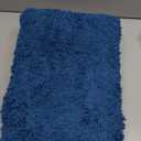 MIULEE Microfiber Bathroom Rugs and Mats Sets 2 Pieces Extra Thick Non Slip Bath Mat Absorbent Soft Shaggy Washable Quick Dry Rug for Bath Room Floor Restroom, 16"x24"+20"x30", Navy Blue
