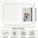 Ouliget Grid Sink Mat for Kitchen Sink,Kitchen Home Basics Scratch Anti-Slip Sink Protector,Dish Drying Mat for Dishes and Glassware,Draining Pad for Vegetable Fruit Washing
