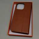 SHIELDON Case for iPhone 15 Pro Max 6.7", Genuine Leather Wallet Flip Magnetic Cover RFID Blocking Credit Card Holder Kickstand TPU Shockproof Case Compatible with iPhone 15 Pro Max 5G - Retro Brown