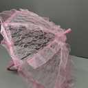 Mini Lace Embroidery Parasol for Kids – Vintage Bridal Umbrella for Wedding Flower Girls, Small Decorative Lace Parasol for Tea Party