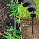 Sasylvia 5'' x 50' Landscape Edging Kit Plastic Garden Edging Border Include 45 Anchoring Spikes for Lawn Garden Grass Yard Home School, Black