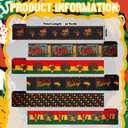 12 Rolls Black History Month Ribbons 2 Inch x 60 Yards Wired Edge Fabric Ribbons Craft Assortment Black History Month Themed Pattern Wrapping Crafts for DIY Gift Hair Sewing Wreath 12 Styles