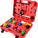 18PCS Universal Radiator Pressure Tester, Pressure Leak Test Tool kit for Leak Detection of Water Tank of Automobile Cooling System
