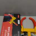 KAYCENTOP Universal Wheel Lock, Security Trailer Wheel Lock, Tire Lock Anti Theft for Trailers Golf Cart SUV Boat ATV Motorcycle Camper, 3 Keys (Yellow-Red)