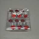 2 x Red Heart Valentines Day Shower Curtain Hooks - Luxury Sparkly Crystal Rhinestone Decorative Stainless Steel Shower Rings Hangers for Holiday Women Girls Bathroom Accessories
