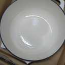 Amazon Basics Enameled Cast Iron Dutch Oven Pot with Lid, Oven Safe, Heavy-Duty, Dual Handles for Baking, Roasting, Stews, 4.3-Quart, White