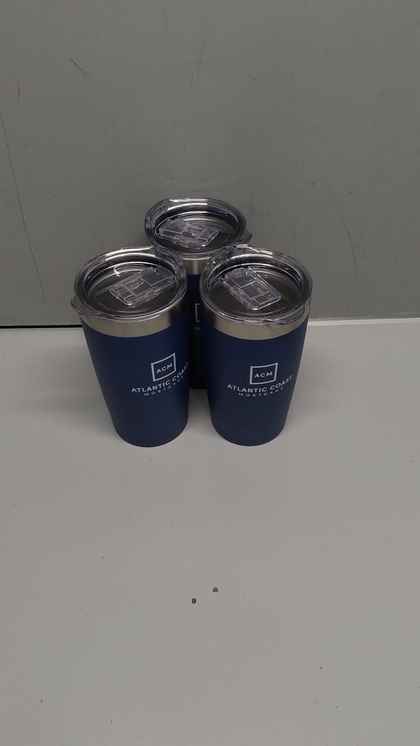 20oz Stainless Steel Tumbler, Insulated Travel Coffee Cup, Leak-Resistant, Spill-Proof Lid, Dishwasher Safe, BPA-Free, Double-Wall Insulated Premium Travel Mug For Hot Or Iced Coffee, Navy Blue (Pack Of 3)