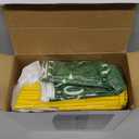 9 Pcs Football Party Goal Post Decoration Kit Includes 4 Football Field Goal Post 2 Football Court Table Runner 2 Mini Football 1 Pump for Football Theme Birthday Party Supplies