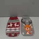 HYLYUN Cat Christmas Sweater 2 Packs - Puppy Christmas Sweater Pet Reindeer Snowflake Sweaters for Kittys and Small Dogs XS