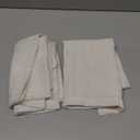 BGment Linen Curtains 36 Inch Length for Small Window Over Sink - Half Drapes Natural Semi Sheer with Rod Pocket for Kitchen Bathroom, 2 Panels Set, 30 X 36 Inch