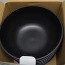 Wrova Wheat Straw Bowls Set 60 OZ Unbreakable Large Cereal Bowls Set of 6 Microwave and Dishwasher Safe Bowls Big Bowls for Camping and Picnic BPA Free Soup Bowl for Serving Oatmeal and Salad. Black