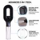 Hair Brush with Water Spray Mister - 2-in-1 Detangling Brush with Built-in Fine Mist, Portable Wet & Dry Styling Tool for Smooth, Frizz-Free Hair - Quick Refresh for Women & Girls On-The-Go(1 Black)
