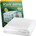 6 Mil Plastic Sheeting 10x25 FT Clear, Greenhouse Plastic Sheeting Heavy Duty, Polyethylene Film, UV Resistant, Tear-Proof, for Garden, Agriculture, Painting Floor Protection