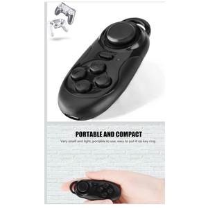 Wireless Gamepad Remote Controller - Selfie Camera Shutter, Mouse, 3D VR Glasses Remote Control Compatible With IOS Android PC TV Box (Black)