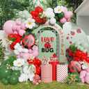 Love Bug Balloon Garland Arch Kit, 157PCS Red Green Pastel Pink Lady Bug Daisy Balloons for A little Love Bug is on the Way Party Decorations Wild Flower Baby in Bloom Baby Shower Party Favors