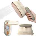 Steamer For Clothes, Steamer Iron 2 In 1,Portable Handheld travel Steam,1200W 15s Heat Up for Travel Size,Wrinkle Remover,200ml Tank,3 Modes for dress shirts for home travel,Beige,120V