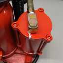SPECSTAR Pneumatic Air Hydraulic Bottle Jack with Manual Hand Pump 20 Ton Heavy Duty Auto Truck Travel Trailer Repair Lift Red